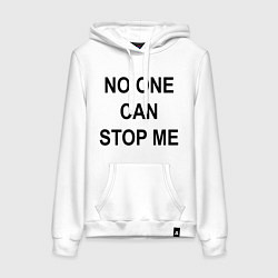 Толстовка-худи хлопковая женская No one can stop me - Stray Kids, цвет: белый
