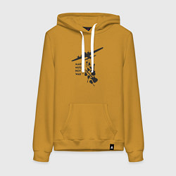 Женская толстовка-худи Делай музыку, а не войну