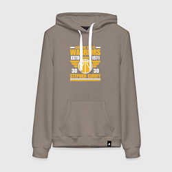 Толстовка-худи хлопковая женская Голден Стэйт - Стеф Карри, цвет: утренний латте