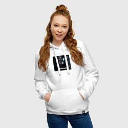 Толстовка-худи хлопковая женская Крик с телефоном, цвет: белый — фото 2