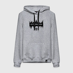 Толстовка-худи хлопковая женская Ветеринар сила и забота, цвет: меланж