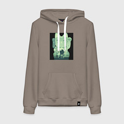 Толстовка-худи хлопковая женская Neko Turbo Granny Dandadan, цвет: утренний латте