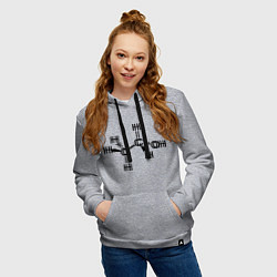 Толстовка-худи хлопковая женская Химическая формула спирт, цвет: меланж — фото 2