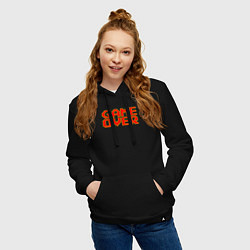 Толстовка-худи хлопковая женская Конец игры 8 бит, цвет: черный — фото 2
