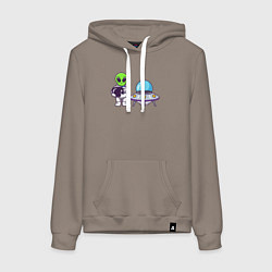 Женская толстовка-худи Инопланетянин космонавт