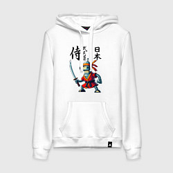 Женская толстовка-худи Bender bending robot with katana - samurai