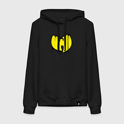 Толстовка-худи хлопковая женская Wu-Tang style, цвет: черный