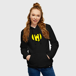 Толстовка-худи хлопковая женская Wu-Tang style, цвет: черный — фото 2