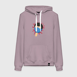 Толстовка-худи хлопковая женская Sub-zero ice cream, цвет: сиреневый