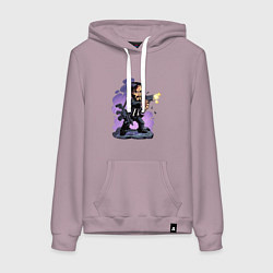 Толстовка-худи хлопковая женская Джон Уик, цвет: сиреневый