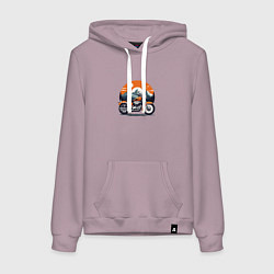 Толстовка-худи хлопковая женская Дорога свободы, цвет: сиреневый