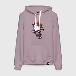 Толстовка-худи хлопковая женская Japan girl, цвет: сиреневый