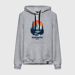 Толстовка-худи хлопковая женская Kamchatka, цвет: меланж