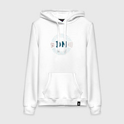 Толстовка-худи хлопковая женская Depeche Mode - World Violation tour back, цвет: белый