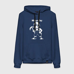 Толстовка-худи хлопковая женская День шахтера аниме, цвет: тёмно-синий