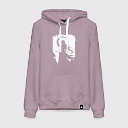 Толстовка-худи хлопковая женская Девушка гот аниме, цвет: сиреневый