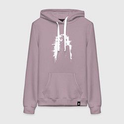 Толстовка-худи хлопковая женская Силуэт чумного доктора, цвет: сиреневый