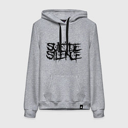 Толстовка-худи хлопковая женская Suicide Silence, цвет: меланж