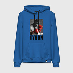 Толстовка-худи хлопковая женская Mike Tyson, цвет: синий