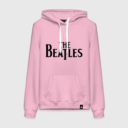 Толстовка-худи хлопковая женская The Beatles, цвет: светло-розовый