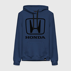 Толстовка-худи хлопковая женская Honda logo, цвет: тёмно-синий