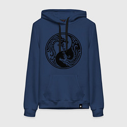 Женская толстовка-худи Два дракона Инь Янь