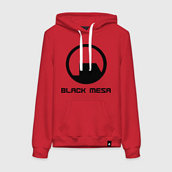 Толстовка-худи хлопковая женская Black Mesa: Logo, цвет: красный