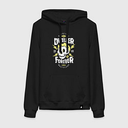 Толстовка-худи хлопковая женская Dweller Forever, цвет: черный