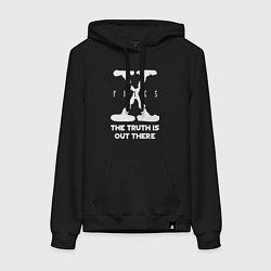 Толстовка-худи хлопковая женская X-Files: Truth is out there, цвет: черный