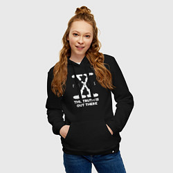 Толстовка-худи хлопковая женская X-Files: Truth is out there, цвет: черный — фото 2
