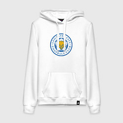 Толстовка-худи хлопковая женская Leicester City FC, цвет: белый