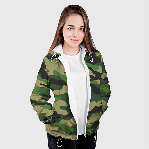 Женская куртка Камуфляж: хаки/зеленый / 3D-Белый – фото 3
