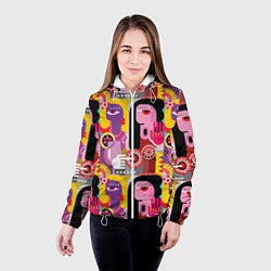 Куртка с капюшоном женская Импрессионизм 10, цвет: 3D-белый — фото 2