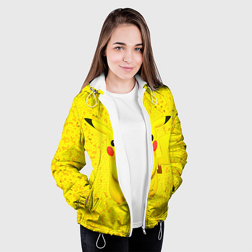 Женская куртка Pikachu / 3D-Белый – фото 3