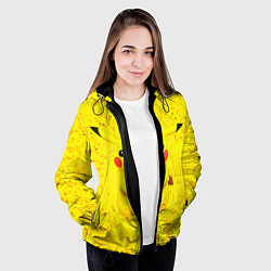 Куртка с капюшоном женская Pikachu, цвет: 3D-черный — фото 2