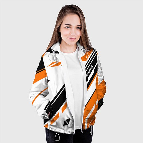 Женская куртка CS:GO Asiimov P90 Style / 3D-Белый – фото 3