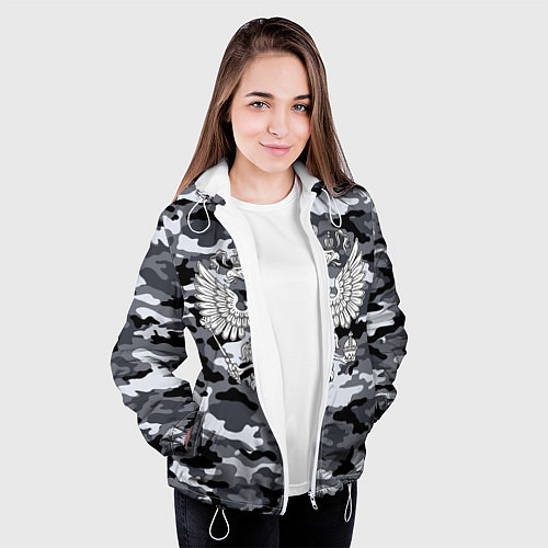 Женская куртка Городской камуфляж Россия / 3D-Белый – фото 3