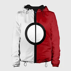 Куртка с капюшоном женская I'm Pokeball, цвет: 3D-черный