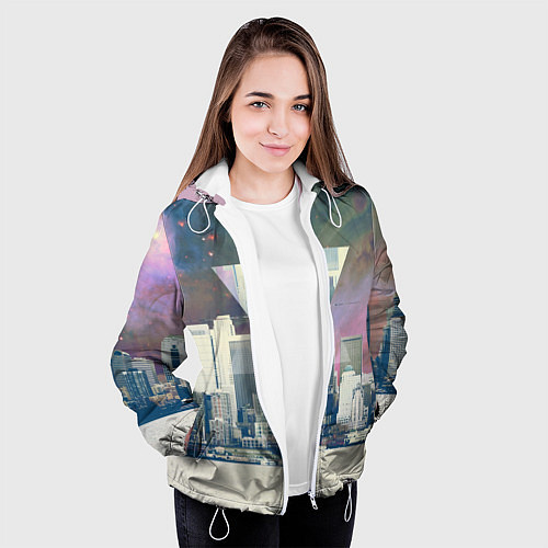 Женская куртка Хипстер / 3D-Белый – фото 3
