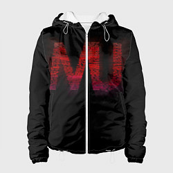 Куртка с капюшоном женская Manchester United team, цвет: 3D-белый