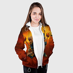 Куртка с капюшоном женская Шадоу Шаман, цвет: 3D-белый — фото 2