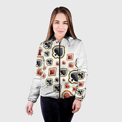 Куртка с капюшоном женская World Poker, цвет: 3D-черный — фото 2