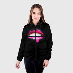 Куртка с капюшоном женская Гламур, цвет: 3D-черный — фото 2