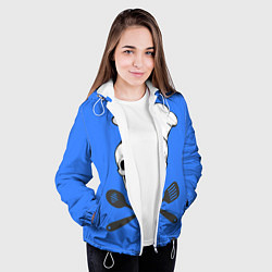 Куртка с капюшоном женская Повар 2, цвет: 3D-белый — фото 2