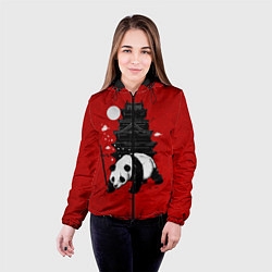 Куртка с капюшоном женская Panda Warrior, цвет: 3D-черный — фото 2