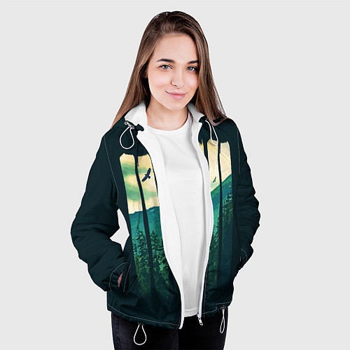 Женская куртка Green Life / 3D-Белый – фото 3