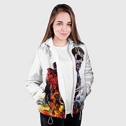 Куртка с капюшоном женская Metal gear solid 2, цвет: 3D-белый — фото 2