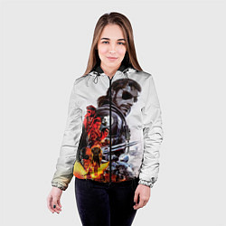 Куртка с капюшоном женская Metal gear solid 2, цвет: 3D-черный — фото 2