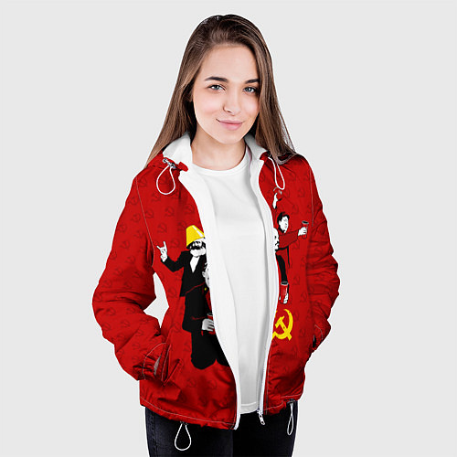 Женская куртка Communist Party / 3D-Белый – фото 3