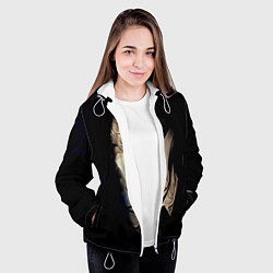 Куртка с капюшоном женская Маска, цвет: 3D-белый — фото 2